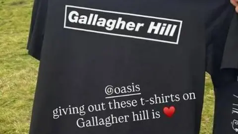 Oasis Distribute Free “Gallagher Hill” T-Shirts to Fans